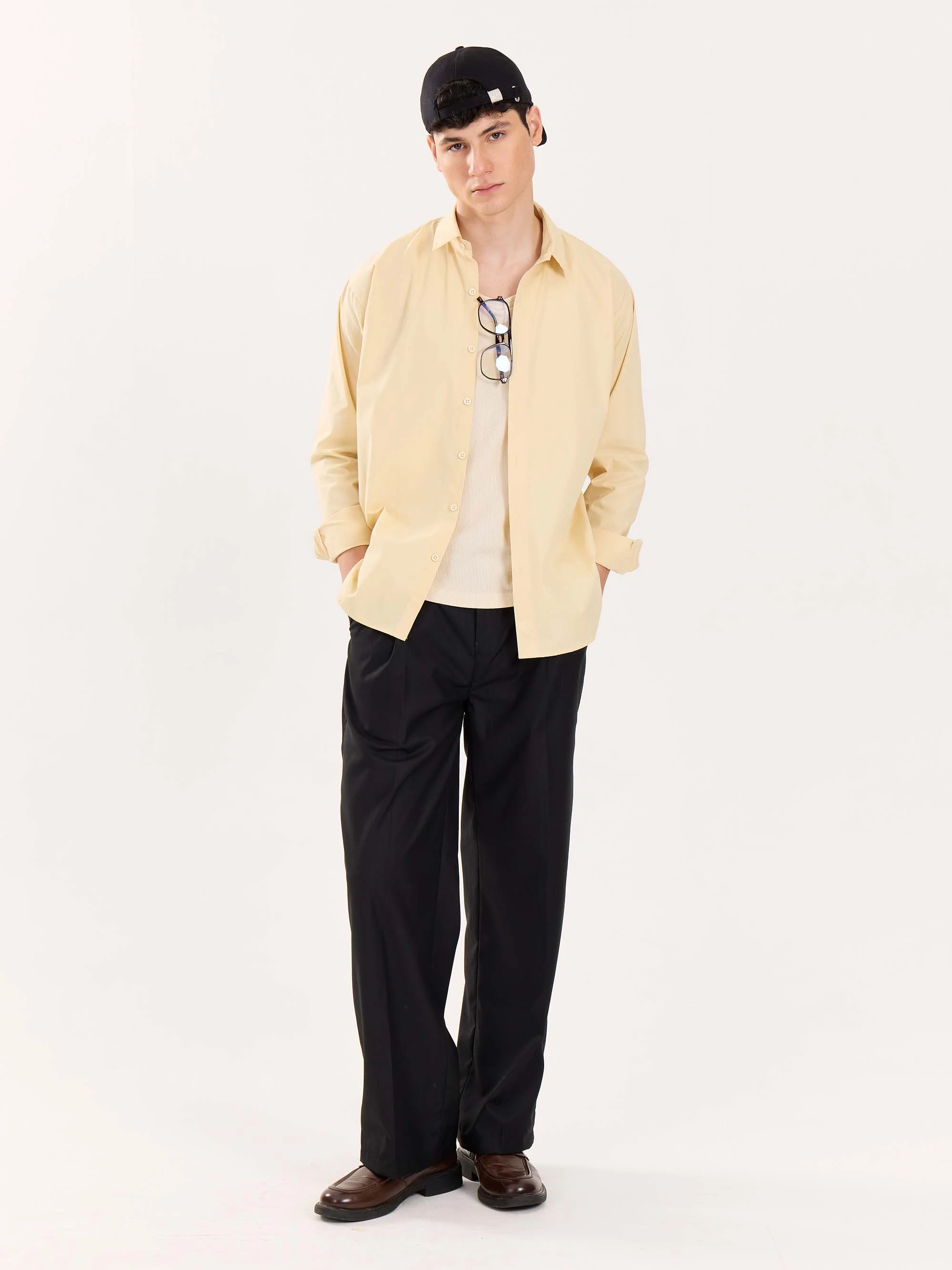 Beige Poplin Shirt