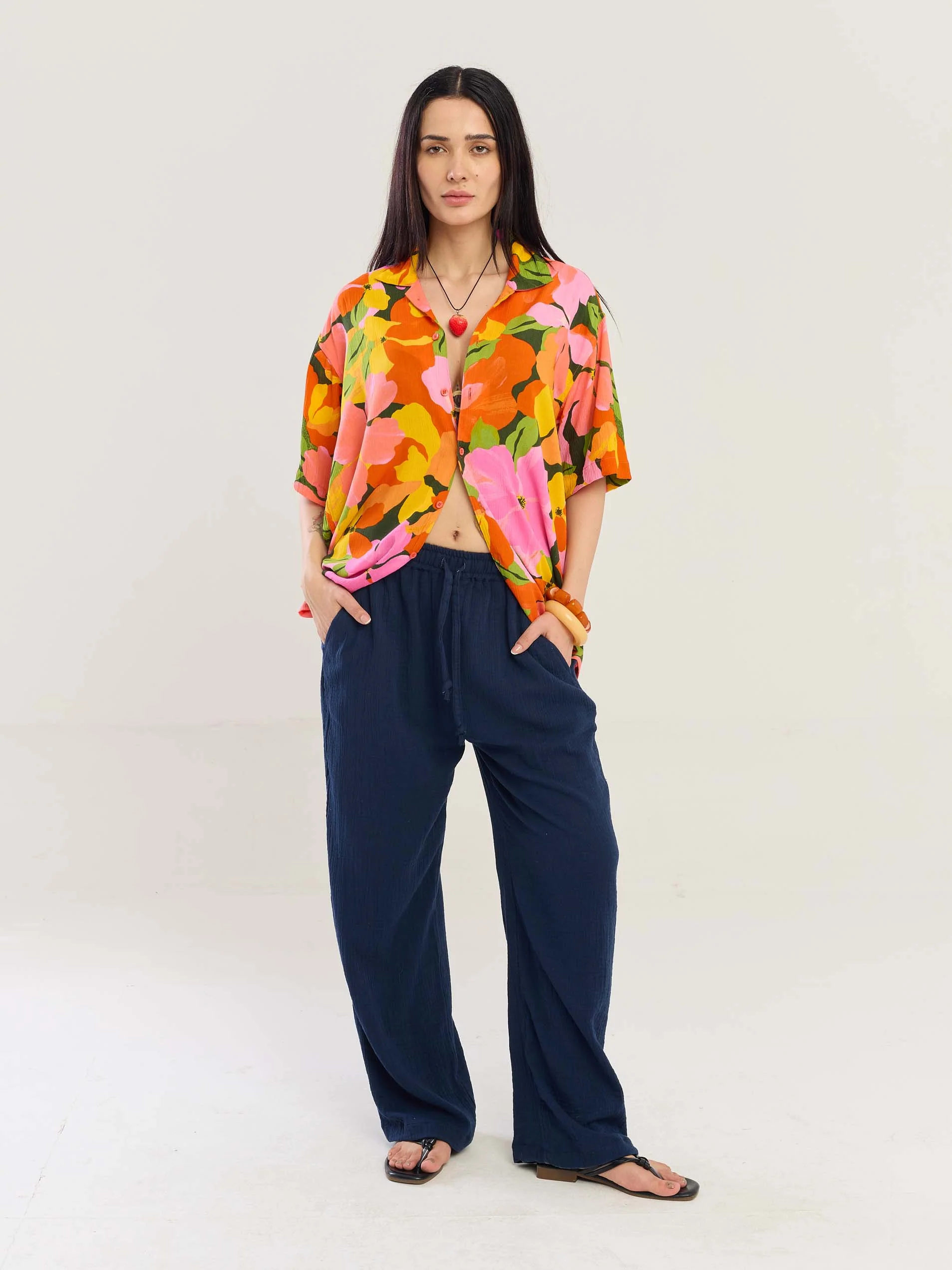 Citrus Bloom Wrinkled Shirt - Image 2