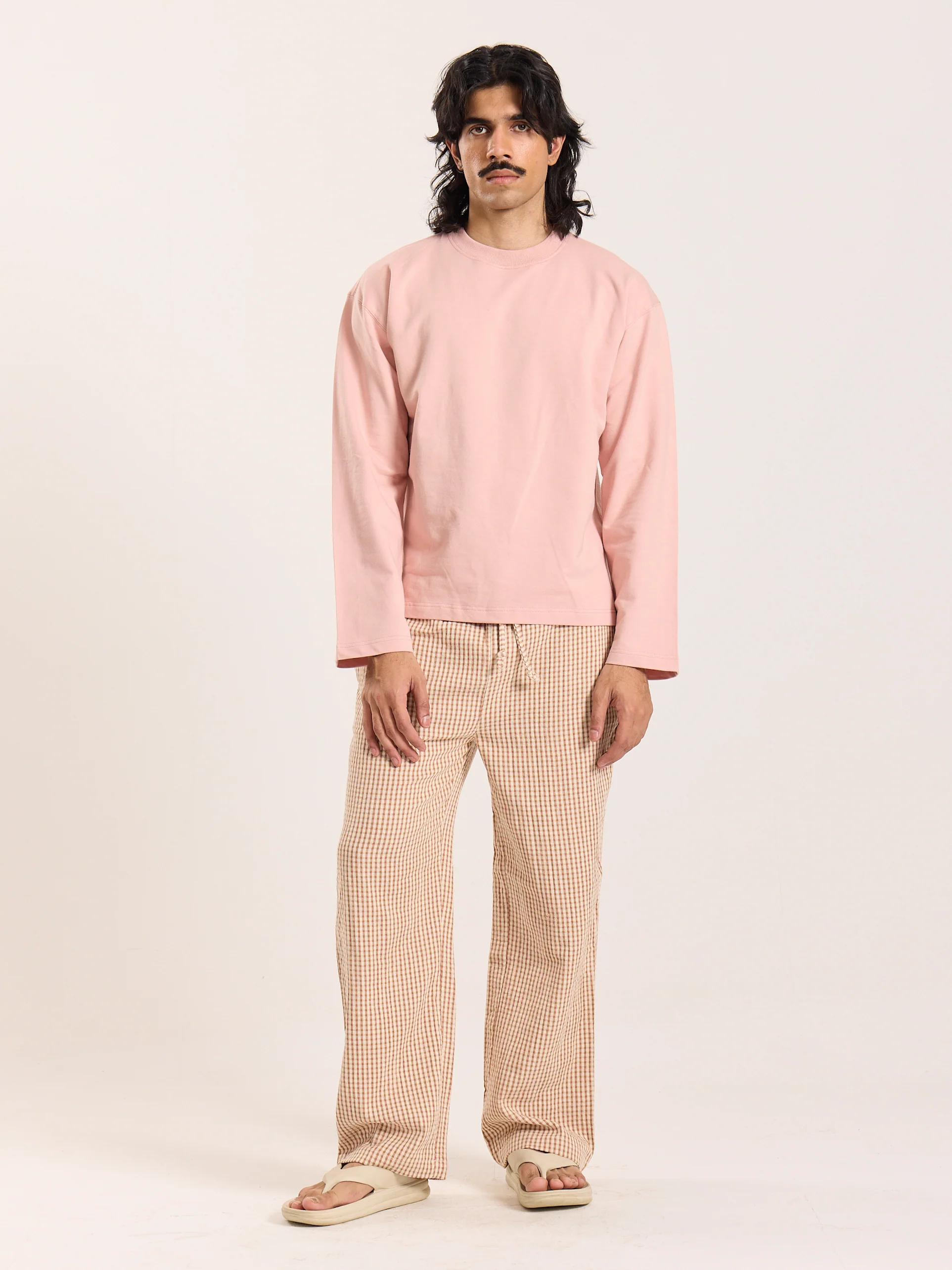 Dusty Pink Loose Fit Cropped T-Shirt