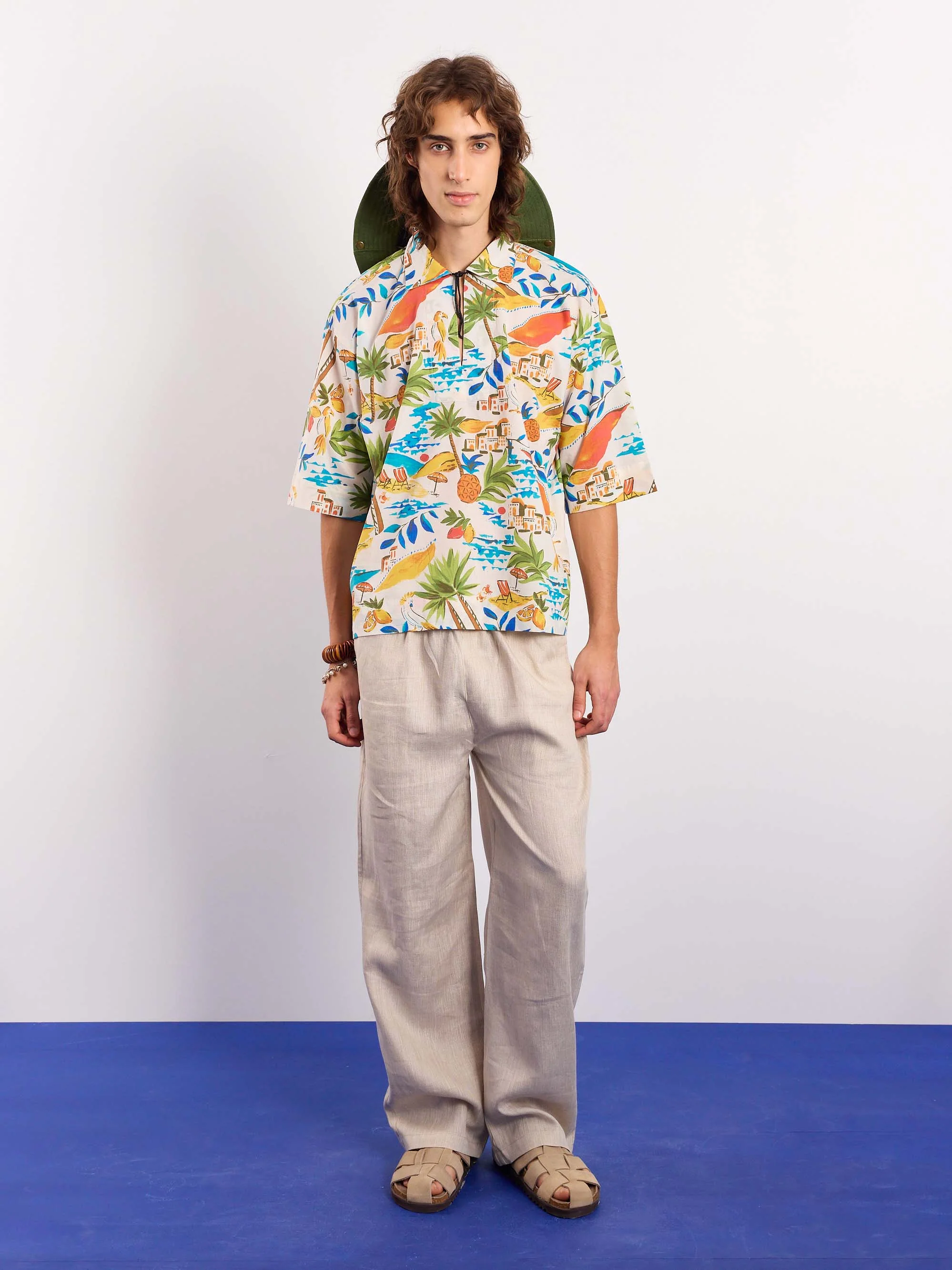 Mediterranean Summer Printed Pullover