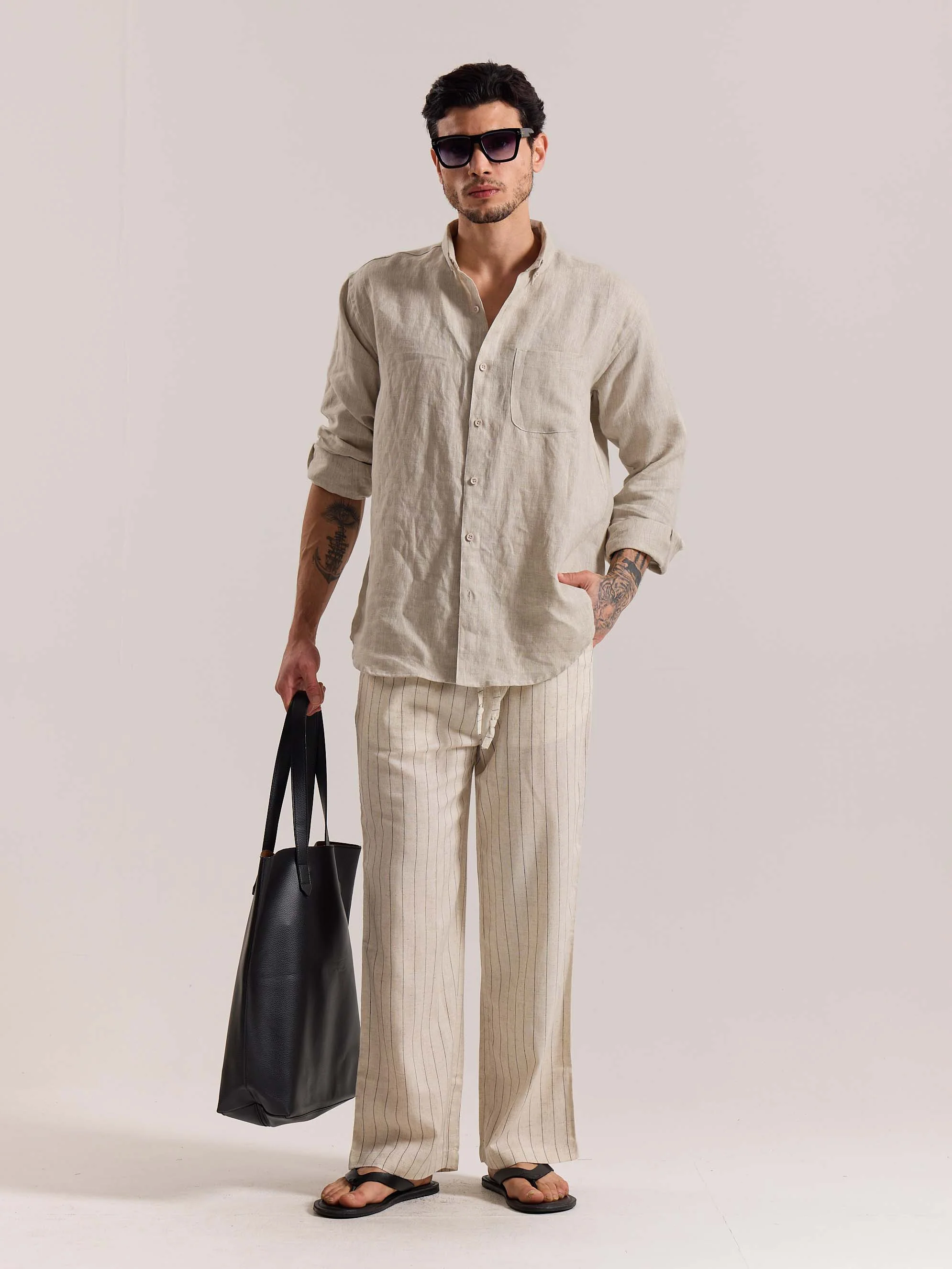 Natural Irish Linen Shirt