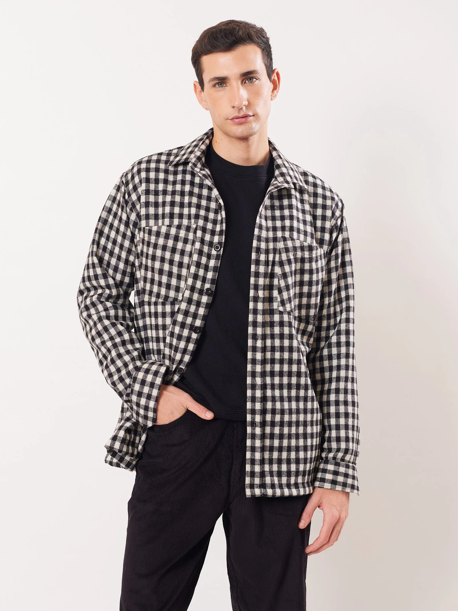 Relaxed Fit Plaid Shacket