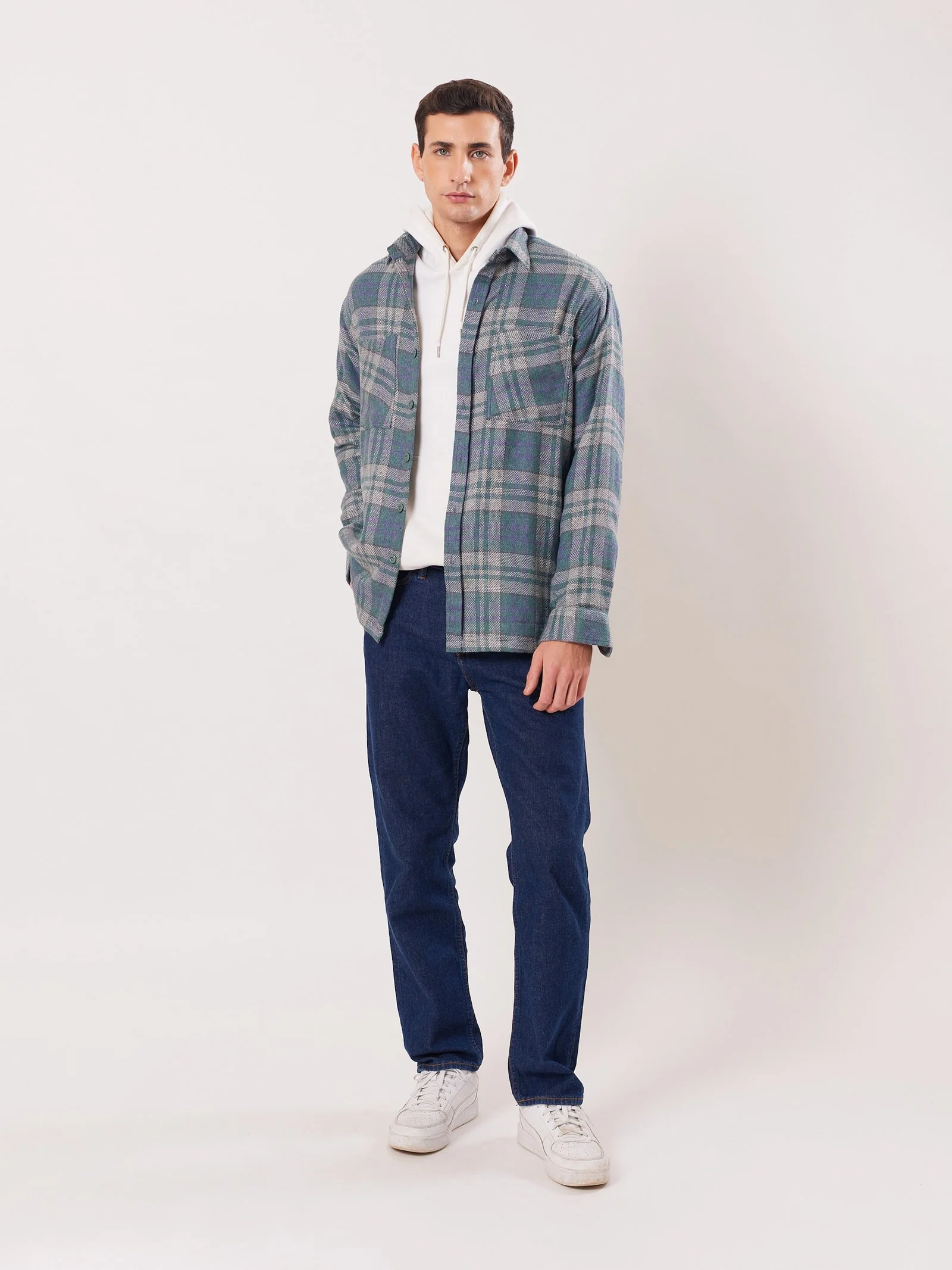 Relaxed Fit Plaid Shacket - Image 2