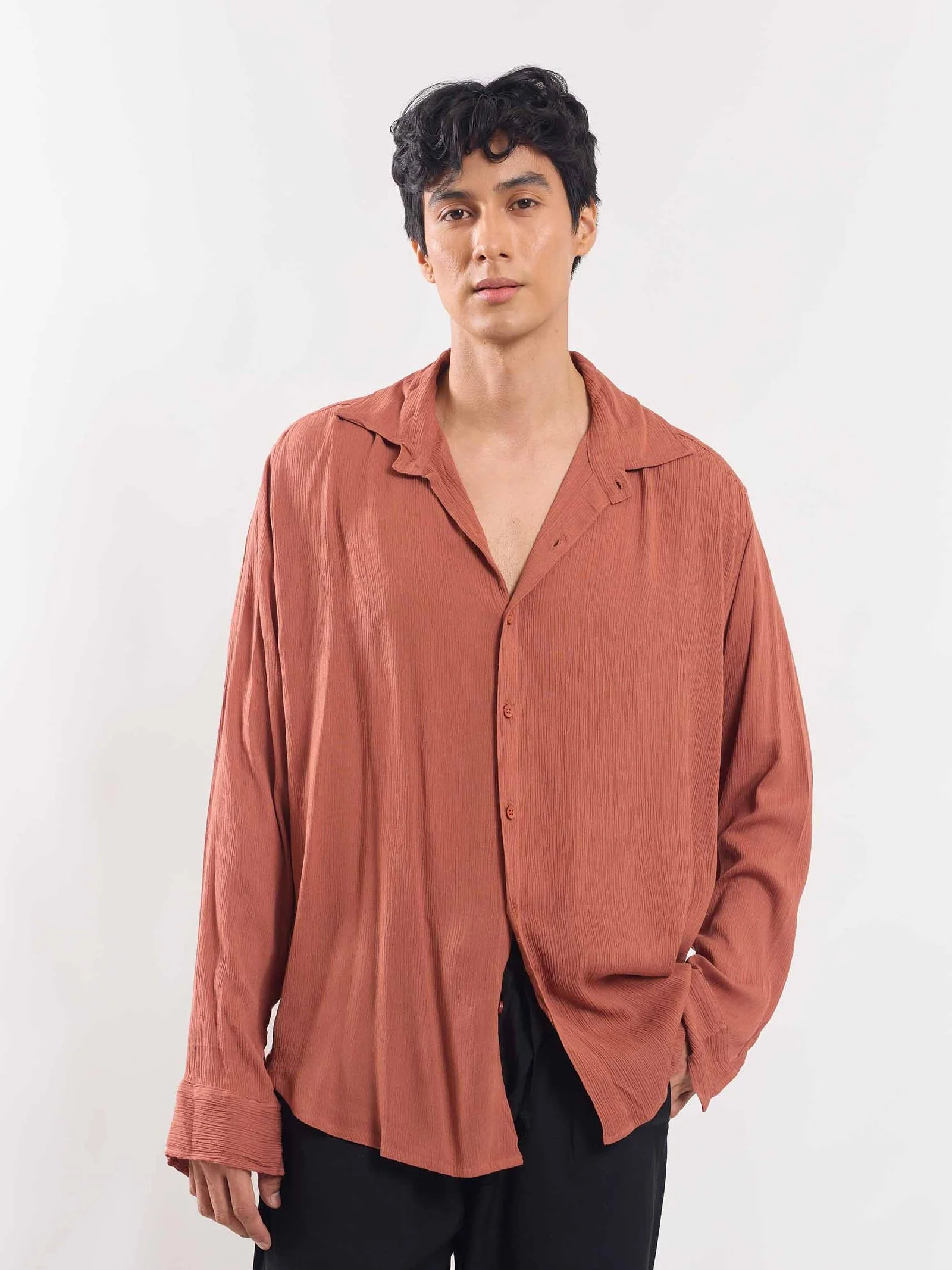 Rust Wrinkled Shirt