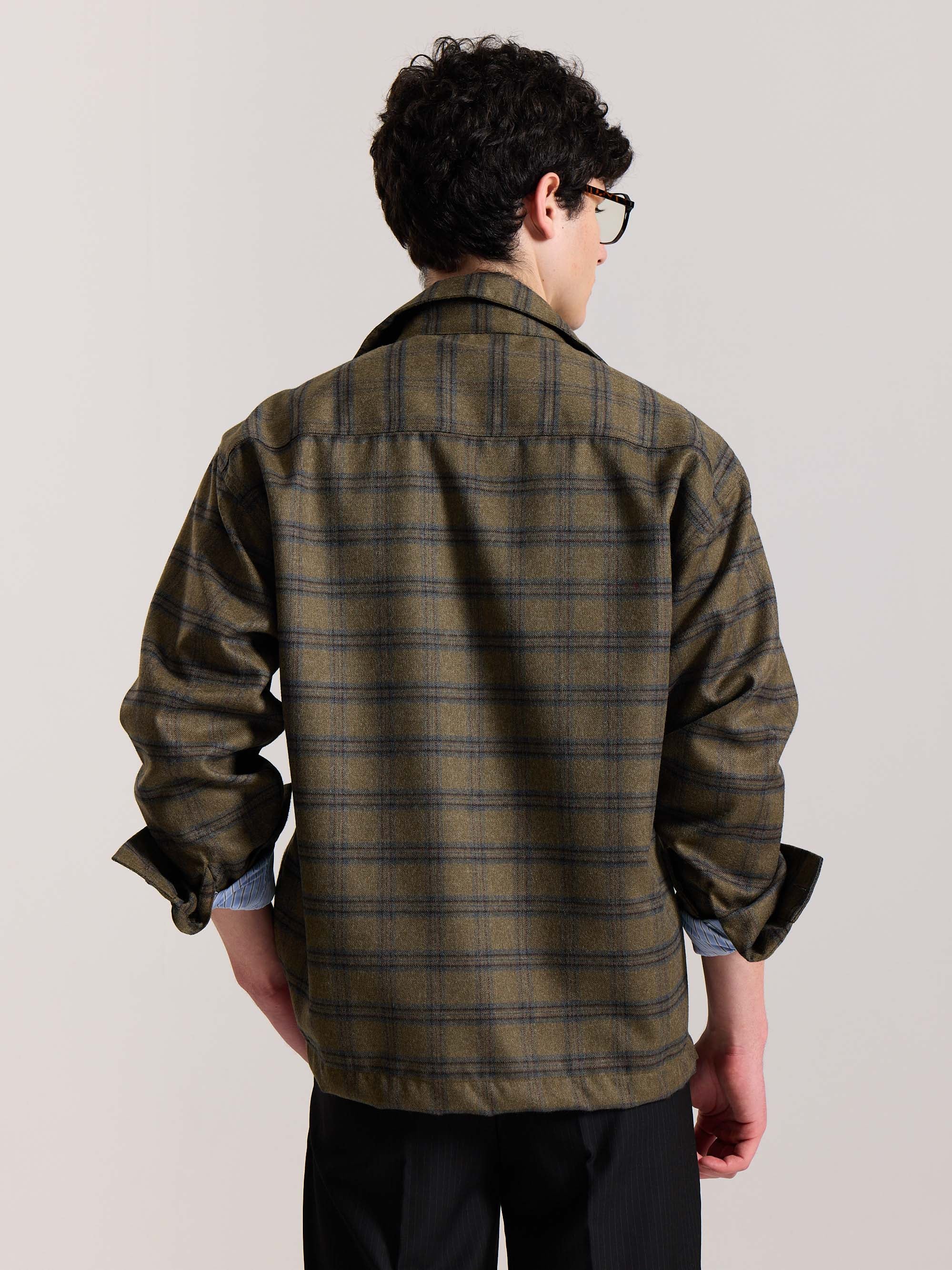 Taupe Checkered Tweed Shacket - Image 8