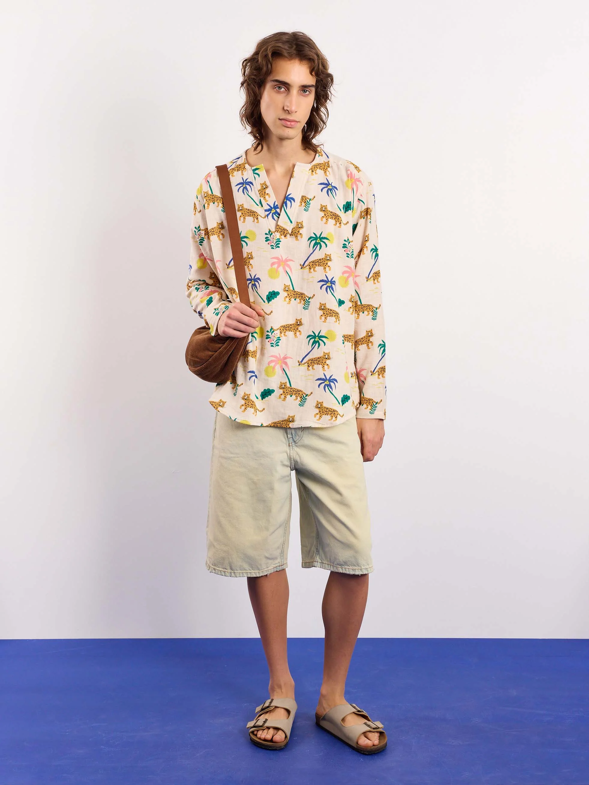 Tropical Safari Gauze Pullover