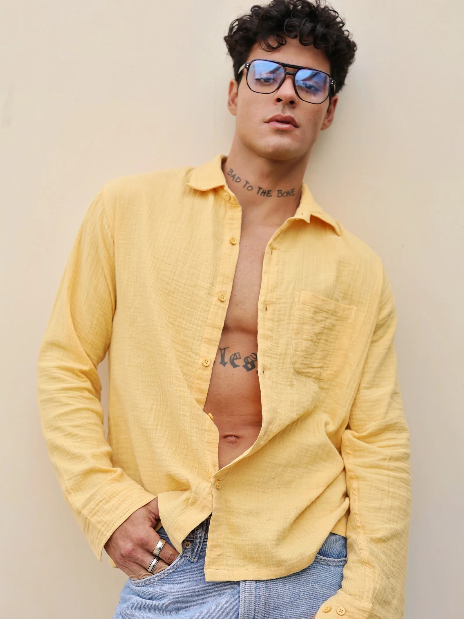 Yellow Gauze Holiday Shirt ( Pre-Order ) - Image 2