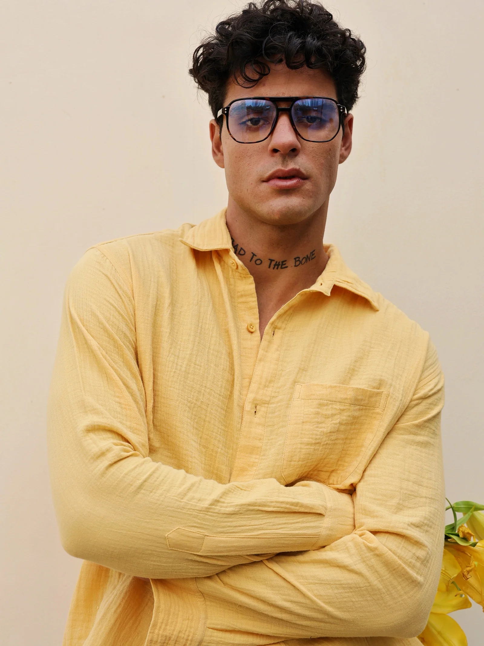 Yellow Gauze Holiday Shirt ( Pre-Order ) - Image 3