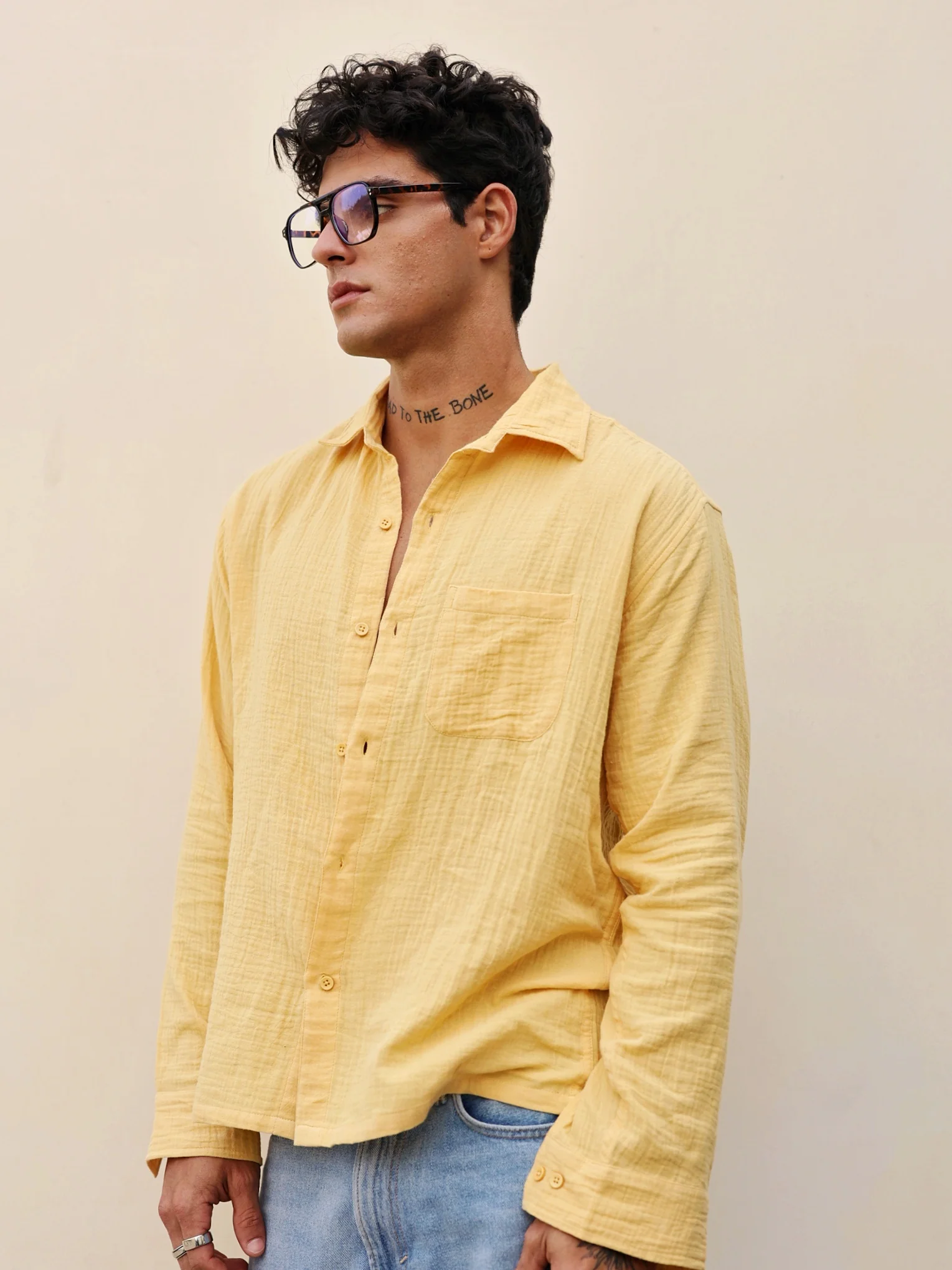 Yellow Gauze Holiday Shirt ( Pre-Order ) - Image 5