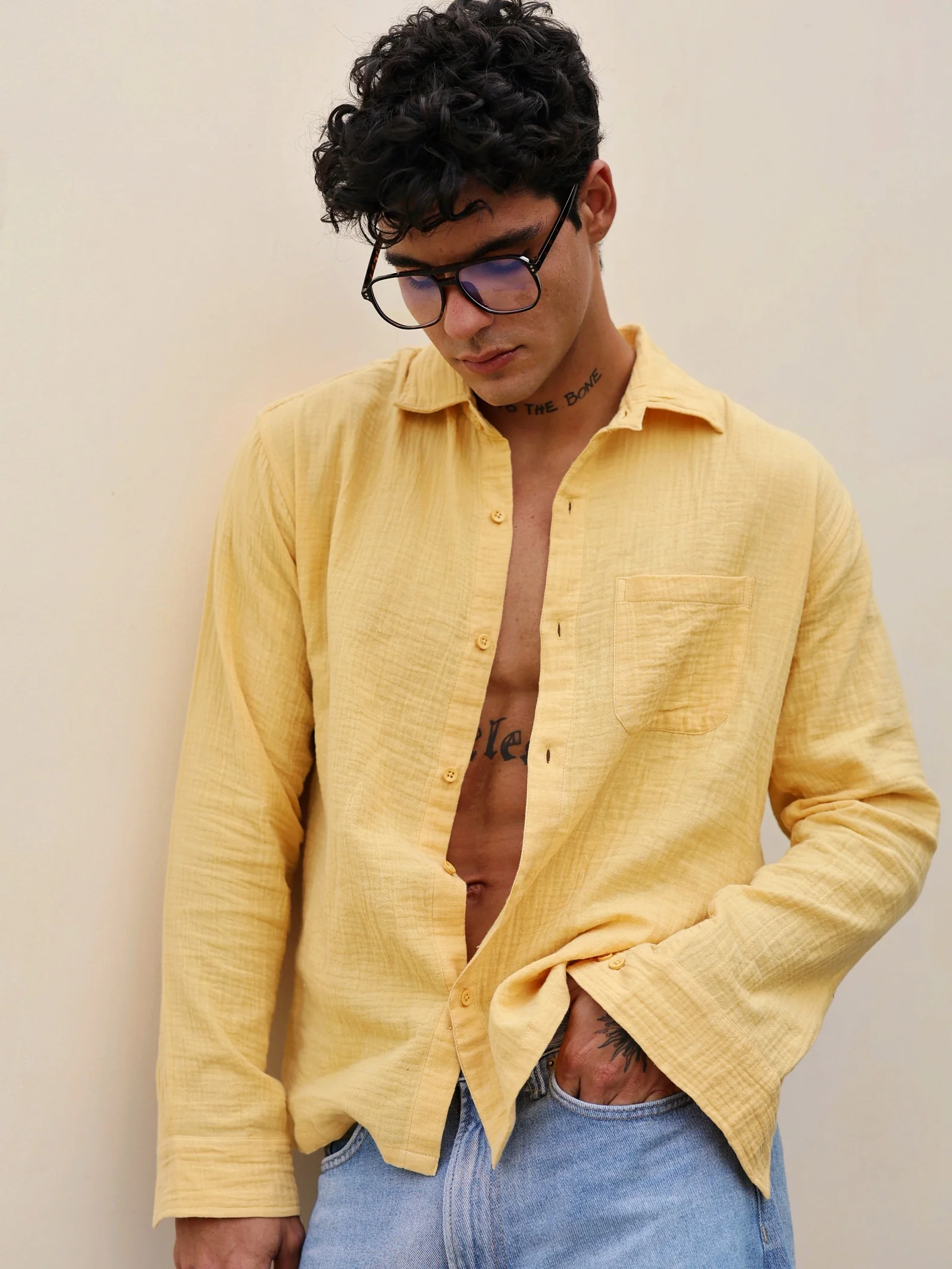 Yellow Gauze Holiday Shirt ( Pre-Order ) - Image 6